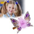 thumbnail image 1 of Horquilla de mariposa voladora 2024, nuevas pinzas para el pelo coloridas y brillantes para niñas pequeñas, lazos para el pelo de mariposa con bolas de peluche para niñas, accesorios para el pelo de m, 1 of 7