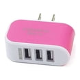 thumbnail image 3 of HLONK Universal Candy Color 3 USB Multi-Port Wall Charger US Plug Wall Adapter Cube Block AC 110-220V 5V, 3 of 4