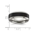 thumbnail image 3 of Mens Stainless Steel Black Plated 8mm Band Ring, 3 of 5