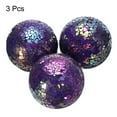 thumbnail image 3 of Uxcell 3Pcs Decorative Glass Balls 3.15 inch Orbs Centerpiece Balls Mosaic Glass Balls for Decor Bowls, Purple, 3 of 5
