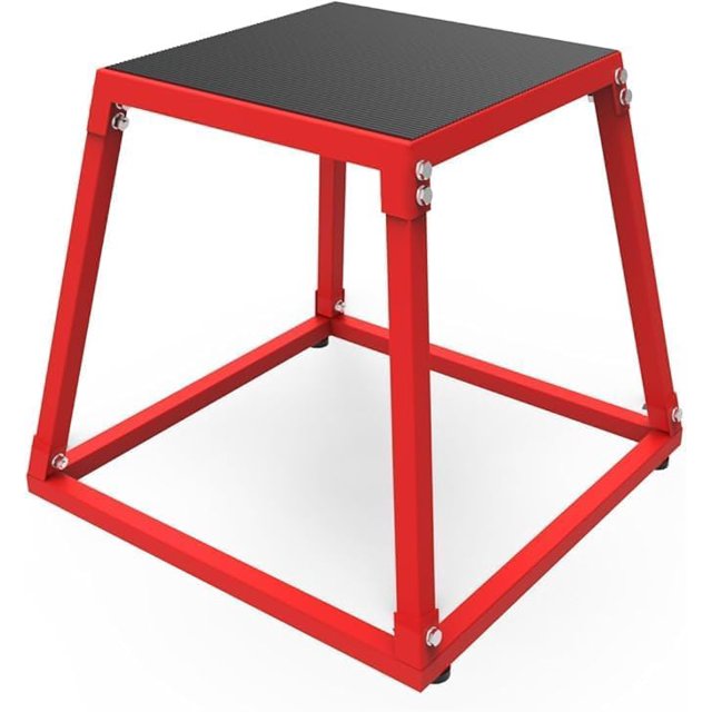 AKDSteel Metal Plyometric Jump Box, Steel Plyometric Platform and Jumping Box with Anti-Slip Top - 12/18/24/30 Inch for Home Gym Training