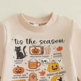 thumbnail image 5 of mgoYE Toddler Baby Girl Halloween Outfit Pumpkin Tis The Season Embroidery Long Sleeve Sweatshirt and Plaid Pants Set(Orange,12-18 Months ), 5 of 5