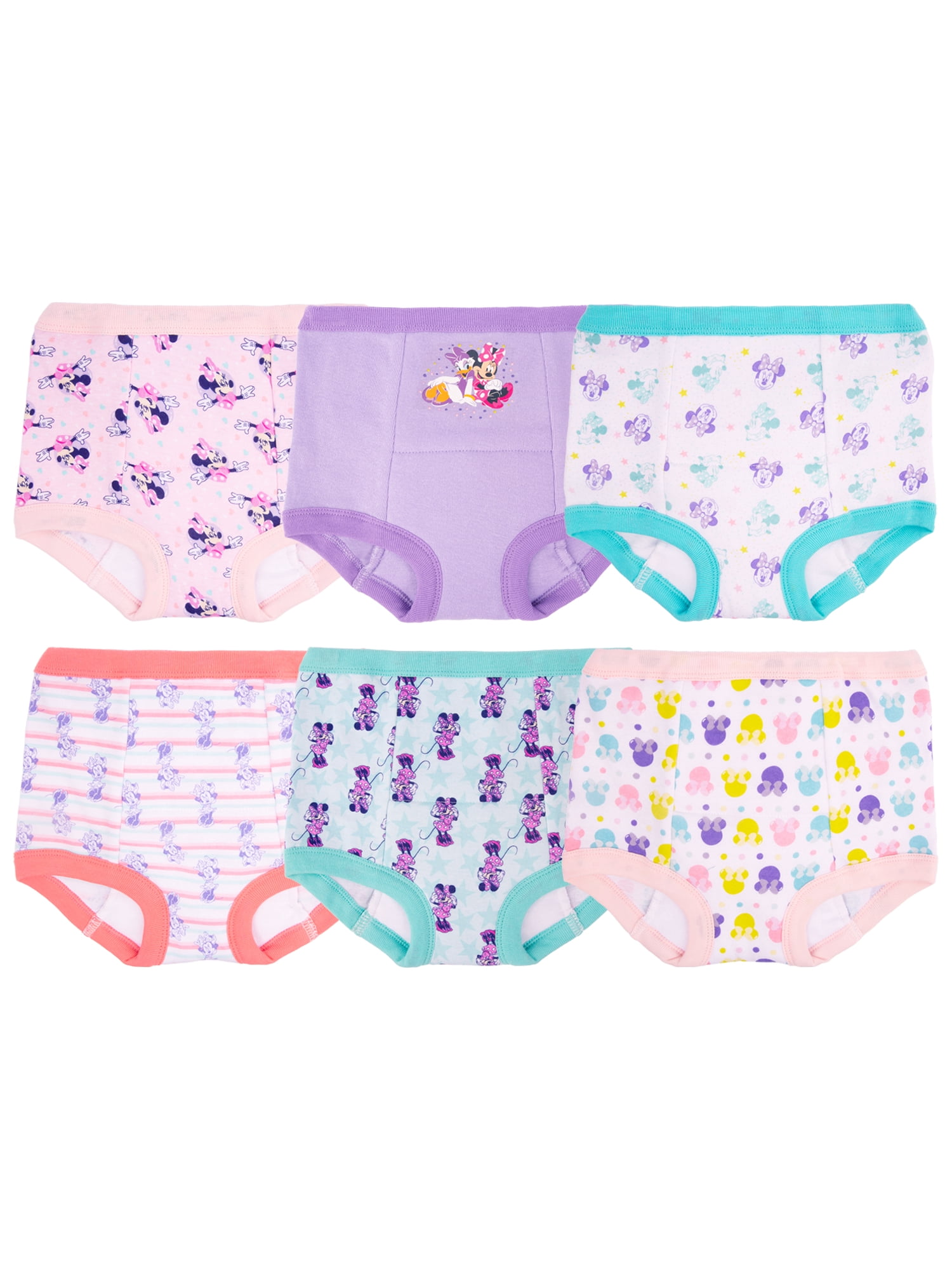 Minnie Mouse Character Toddler Girl Training Pants, 6 - Pack, Sizes 2T-3T