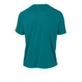 thumbnail image 5 of Sport Tek Adult Male Men Colorblock Short Sleeves T-Shirt Trop Blue/Lime X-Small, 5 of 5