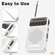thumbnail image 4 of Radio de Bolsillo AM FM, Radio de Transistores con Altavoz y Conector para Auriculares, Radio Portátil para Uso en Interiores y Exteriores, Color ., 4 of 5