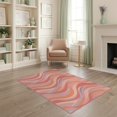 thumbnail image 2 of ODIKA Flowing Pink Stripes Pastel Waves Curved Block Abstract for Home Office, Gaming Room, Under Desk, Non-Slip Chair-Friendly, 2 of 7