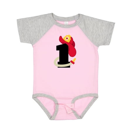 

Inktastic Fireman 1st Birthday Gift Baby Boy or Baby Girl Bodysuit