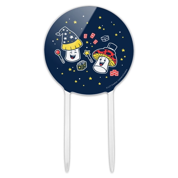 Acrylic Magic Mushrooms Funny Humor Cake Topper Party Decoration for Wedding Anniversary Birthday Graduation