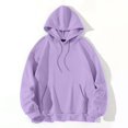 thumbnail image 4 of WZXFASHION Women's Back Floral Print With Drawstring Hooded Pocket Sweater Clearance Sales Today Deals Prime pullover sweater, 4 of 4