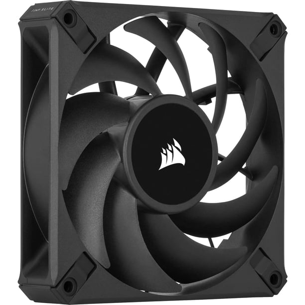 Corsair AF120 ELITE 120 mm PWM Ventilador con Rodamiento Dinámico Líquido y Tecnología AirGuide (Compatibilidad con el modo Zero RPM, Funciona a Velocidade Corsair NA