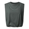thumbnail image 3 of SNKSDGM Casual Easter Shirts Summer Tops with Sleeves for Women 2025 2025 Fashion Women Summer Crop Tank Top Basic Crew Neck Sleeveless Loose fit Cropped Tee Shirts Summer Shirts for Women Trendy, 3 of 6