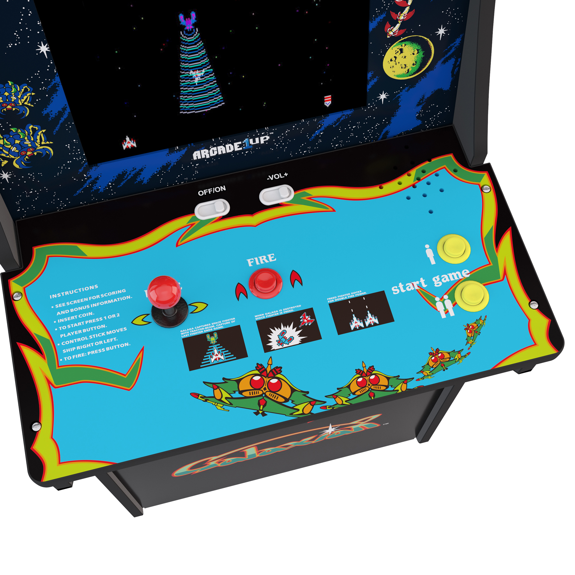 Galaga Arcade Machine with Riser, Arcade1UP - image 3 of 4