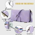 thumbnail image 3 of ELEHOLD for Samsung Galaxy S23 FE Wallet Case,Flip Leather Women Men Credit Card Cash Slot Zipper Kickstand Shockproof  Protective Case with Crossbody Wrist Strap for Samsung Galaxy S23 FE,Purple, 3 of 9