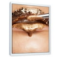 thumbnail image 3 of Designart 'Lipstick and Makeup On The Face Of A Beautiful Model' Modern Framed Canvas Wall Art Print, 3 of 5