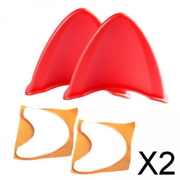 2xHelmet Decoración de Seguridad Diseño Lindo Motocicleta Al Aire Libre Hombres Rojo 2 piezas