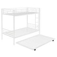 thumbnail image 4 of Kadyn Metal Bunk Bed, Twin-Over-Twin Bed with Trundle, Can be Divided into two beds, Modern Bunk Bed Frame for Juniors, White, 4 of 9