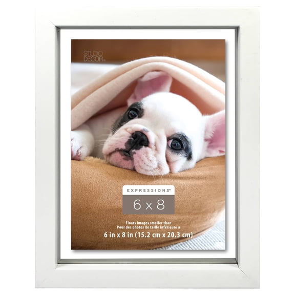 Studio Decor Expressions 6" x 8" White Float Frame