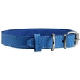thumbnail image 2 of Genuine Leather Dog Collar Blue 4 Sizes (16"-18.5" Neck; 1.2" Wide), 2 of 3