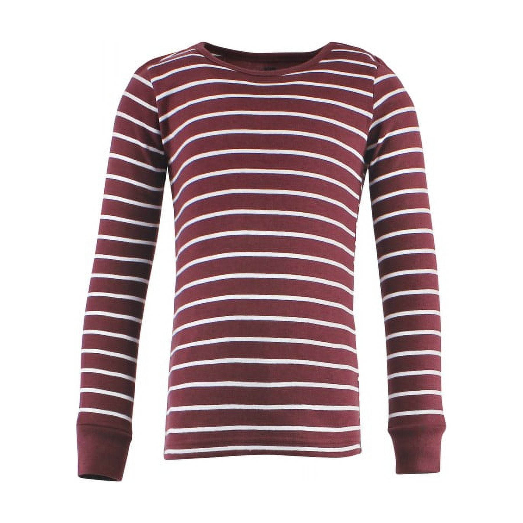 Hudson Baby Infant and Toddler Cotton Pajama Set, Burgundy Stripe, 4 Toddler