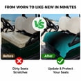 thumbnail image 4 of Golf Cart Seat Covers for 2 Seater,Teal Black Ombre Microfiber Cart Seat Towel Blanket,Gradient Contemporary Abstract Art Absorbent Breathable Non Slip Bench Seats Protector for Golf Course 51"x31", 4 of 9