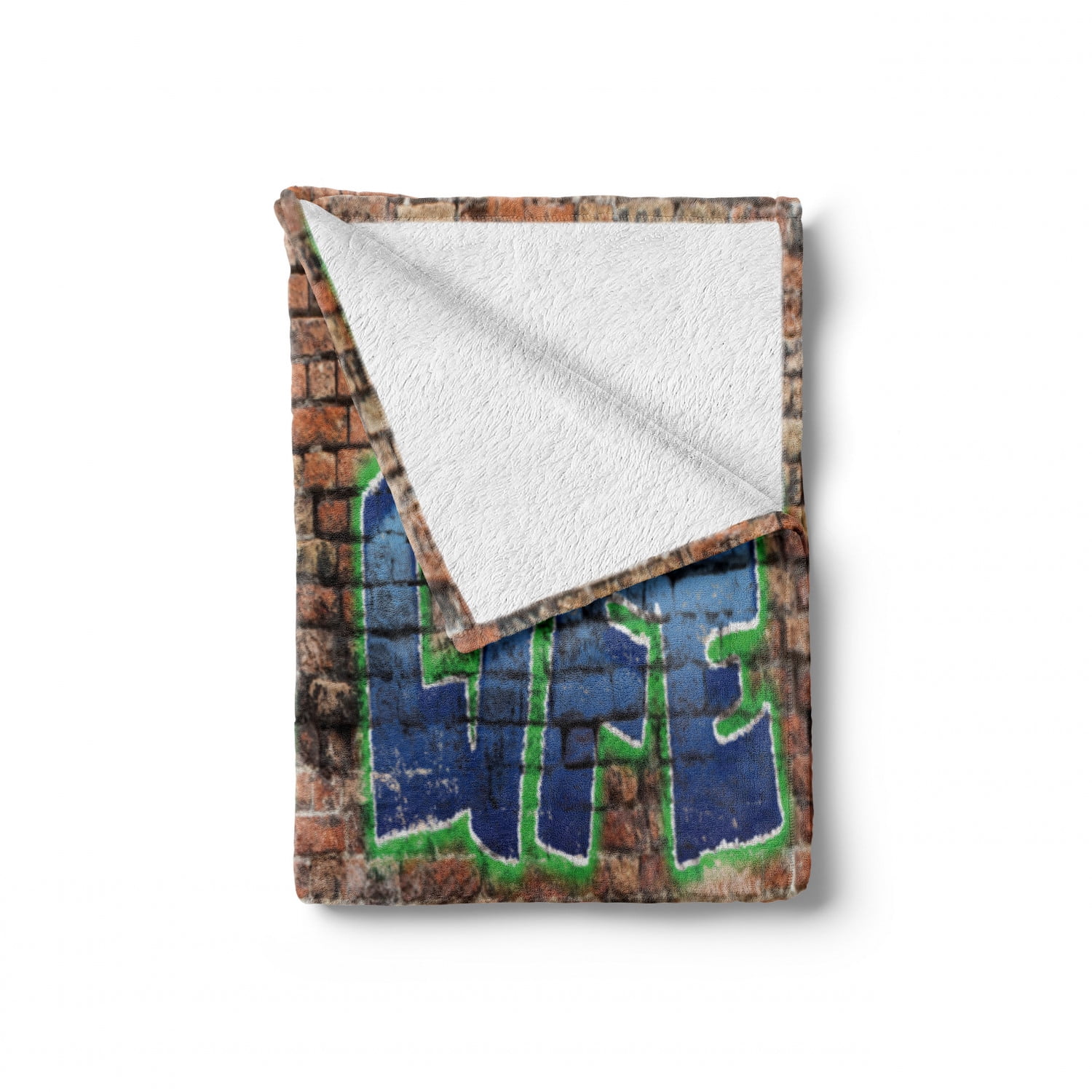 Multicolor 60 x 80 Graffiti Style Words on a Brick Wall Street Urban Art Hip Hop Rap Culture Theme Cozy Plush for Indoor and Outdoor Use Ambesonne Thug Life Soft Flannel Fleece Throw Blanket 