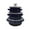 dark blue, variant on WeiLaiKeQi 3 Pieces Enamel Mini Pot Set Gifts Deep Double Handle Home Kitchen Pots Home dark blue