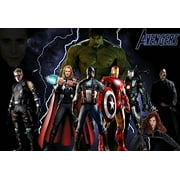 Avengers Captain America Ironman Hulk Birthday Edible Image Cake Topper - 1/4 Sheet
