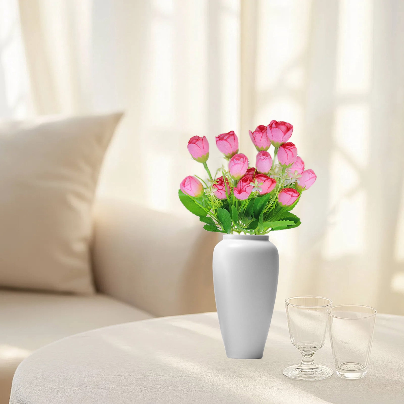 XIANNVXI 15-Pack Artificial Tulips - Real Touch PU Flowers, 14 Inch Stems, Multicolor For Spring/Easter Decor - View #6