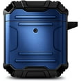 thumbnail image 4 of Nagebee Case for AirPods Pro, AirPods 1 2 3 1st / 2nd / 3rd Generation, Full-Body Military Shockproof Protective Heavy Duty, Hard PC and Soft TPU Cover with Keychain (Blue), 4 of 7