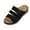 Black, variant on Summer Sandals Women Arch Support Wedge Open Toe Slip-on Peep Toe Slides Slippers for Women Casual Outdoor Beach Vacation Holiday Fashion Beige 36