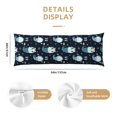 thumbnail image 3 of Balery Gnome and Snowflakes Funda Protectora para Almohada Corporal de Algodón Hipoalergénico con Cierre(55 x 21 pulgadas), Almohadas No Incluidas, 3 of 7