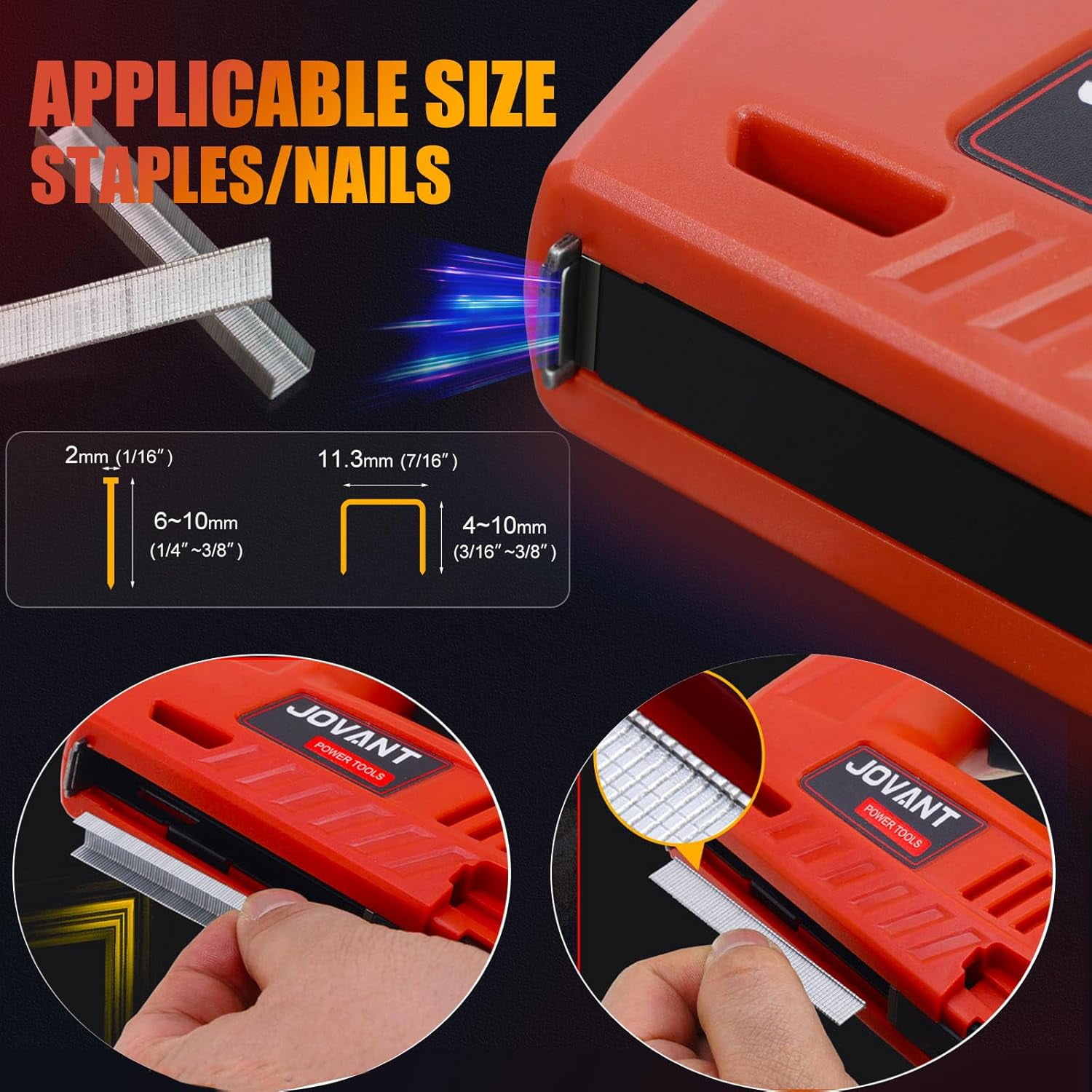 Electric Staple Gun with 3650 Staples and Staple Remover,Upholstery Staple Gun Heavy Duty for Wood, Crafts, Carpentry, Decoration DIY,4V 2 in 1 Cordless Brad Nailer fits 3/16" - 3/8 "Staples,Nails