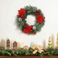 thumbnail image 6 of Christmas Wreath For Front Door, Real Touch Pine Wreath With Red Berries/Pine Cone Prelit Christmas Wreaths For Front Door Outdoor Christmas Decorations Winter Wreath For Windows Indoor Holiday, 6 of 6