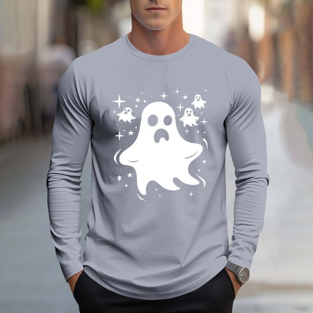 Blusas y camisas de manga larga y cuello redondo para hombre, moda informal, estampado, deportivas, de manga larga y cuello redondo, blusas, camisas, blusas para hombre, poliéster