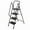 Black#2, variant on Four step ladder, lightweight folding four step stool, wide anti slip pedal and safety handle, sturdy steel ladder, multi-purpose step ladder, suitable for home, kitchen, and office elevators