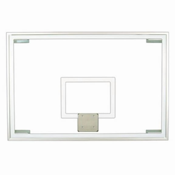 FT236 Tempered Glass 48 X 72 in. Official Glass Backboard, Scarlet