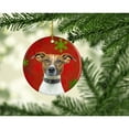 thumbnail image 2 of Carolines Treasures KJ1183CO1 Red Snowflakes Holiday Christmas  Jack Russell Terrier Ceramic Ornament 3 in multicolor, 2 of 3