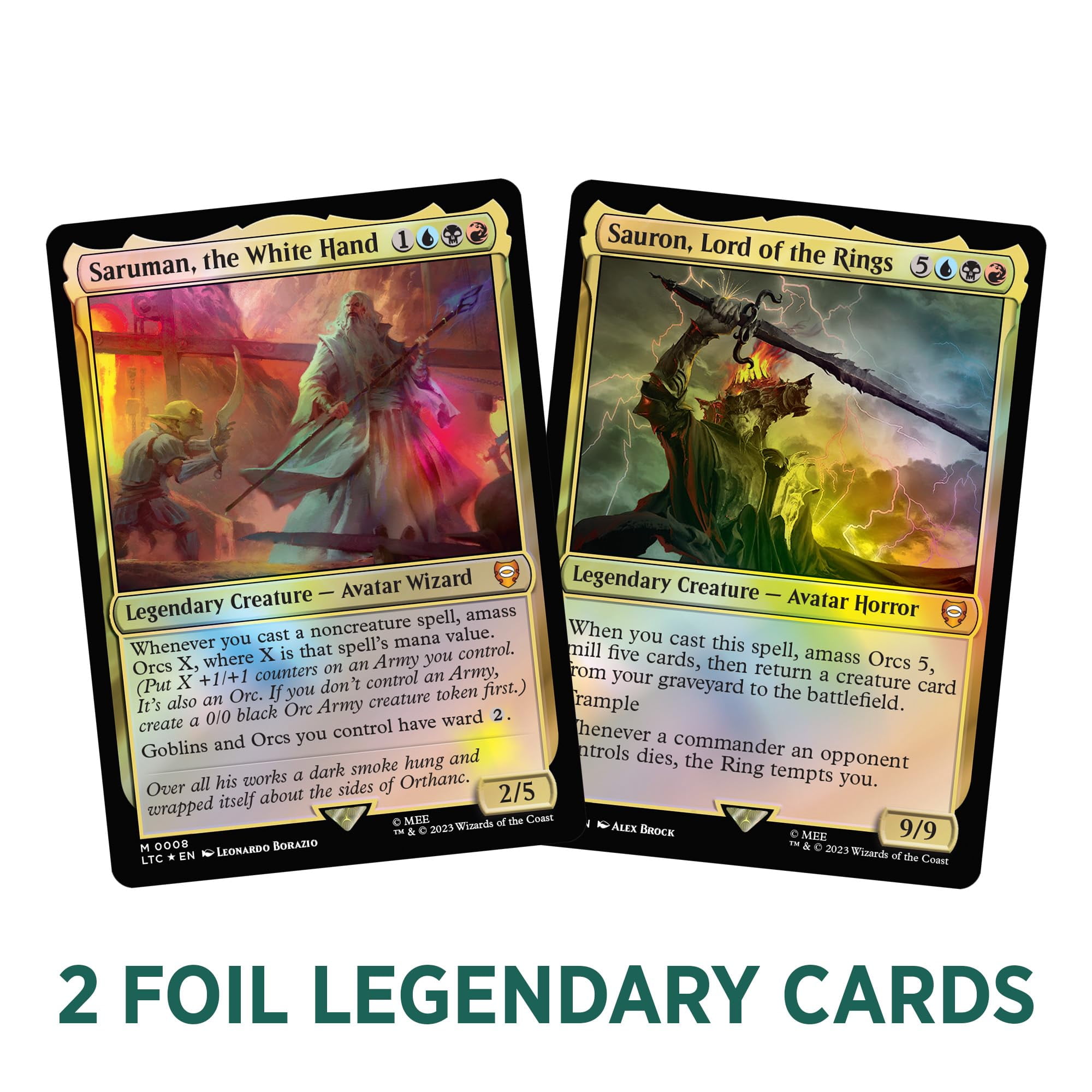 Magic: The Gathering The Lord of The Rings: Tales of Middle-Earth Commander Deck - The Hosts of Mordor (100-Card Deck, 2-Card Collector Booster Sample Pack + Accessories)
