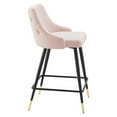 thumbnail image 3 of Modway Adorn 25.5" Tufted Velvet Counter Stool in Black/Pink (Set of 2), 3 of 7