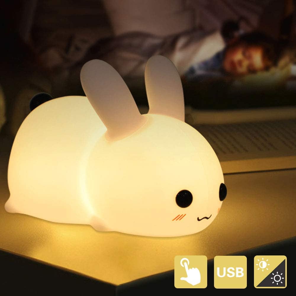 Stress Reliever RGB LED Lamp Rechargeable Infant Toddler Kids Toys Night Light