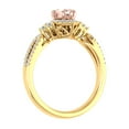thumbnail image 2 of 3/4 Carat White Natural Diamond and Marquise Shaped Morganite Color Stone Engagement Ring in 14K Yellow Gold (Ring Size 7.25) (SI1-SI2 Clarity), 2 of 5