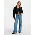 thumbnail image 2 of No Boundaries Studded Baggy Wide Leg Jeans, 31.5'' Inseam, Women's, 2 of 5