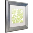 thumbnail image 2 of Trademark Fine Art "Calyx Damask" Canvas Art by Color Bakery White Matte, Silver Frame, 2 of 4
