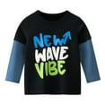 thumbnail image 1 of T-Shirts à Manches Longues Col Rond Imprimé Lettres pour Garçons et Filles Enfants Taille 3-4T, 1 of 3