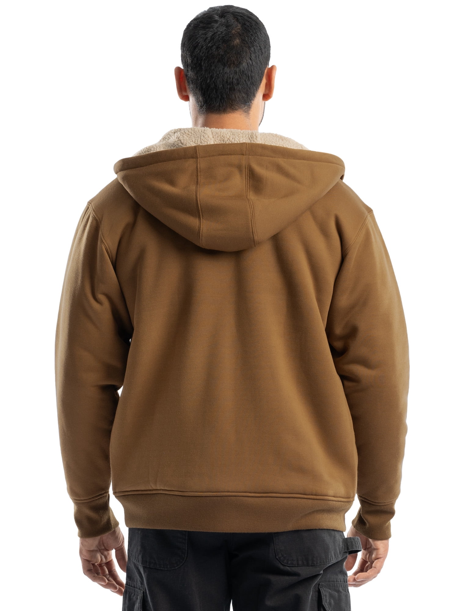 Wrangler Workwear Men's Durable Quilted Zip-up Fleece Hooded Jacket, S-3XL (Men's and Big Men's)
