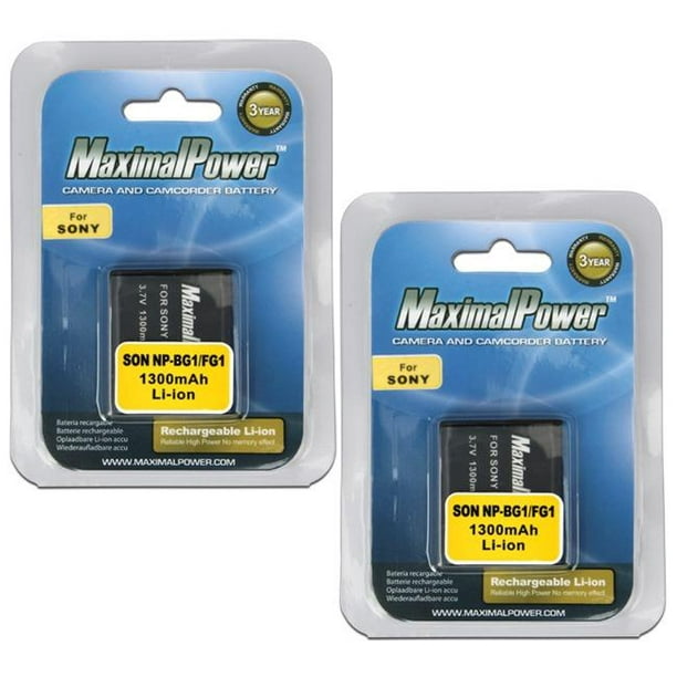 MaximalPower 280x2 2 Pièces Batterie de Remplacement pour Caméscope Appareil Photo Numérique Sony