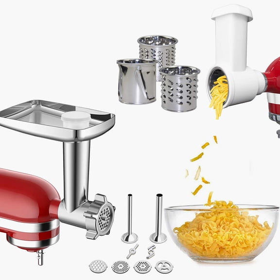 WinHolder Meat Food Grinder Attachment And Prep Slicer Shredder For KitchenAid Stand Mixer
