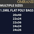 thumbnail image 7 of Multiple Sizes Clear Flat Poly Bags - 20"x40" & (500 Bags) 1.5Mil Flat Open Top Plastic Packaging Packing | Flexible and Durable Plastic Bags | Low-Density Polyethylene (LDPE), 7 of 7