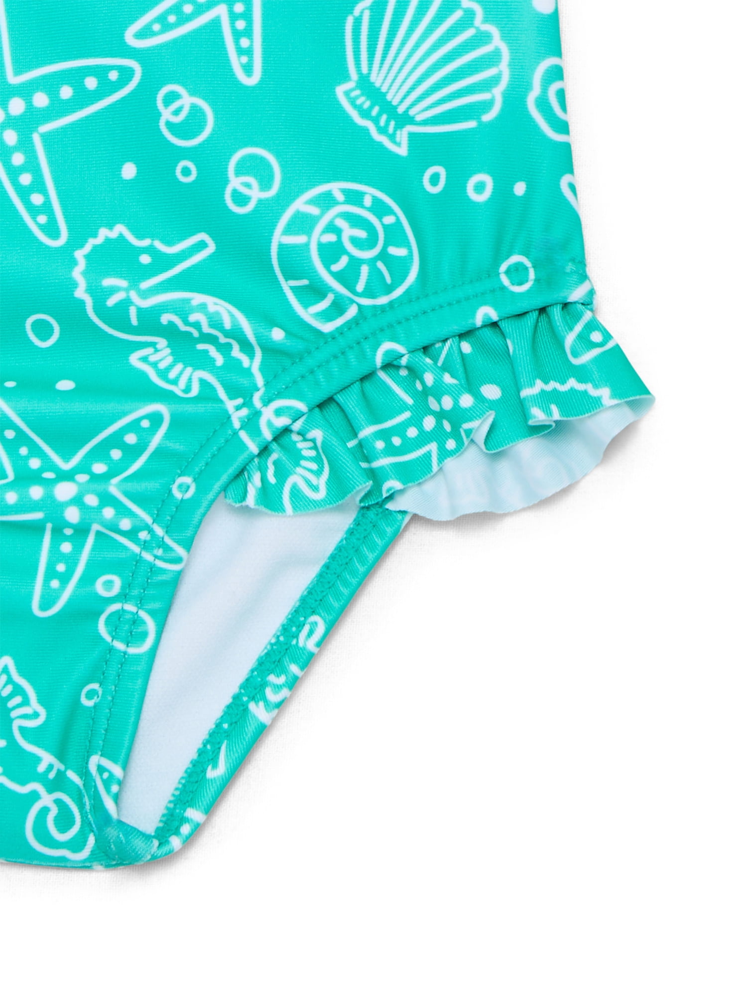 Wonder Nation Baby and Toddler Girl One- Piece Swimsuit, Sizes 12M-5T