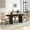 Orange 4PCS, variant on KATBOC Modern Dining Table and Chairs Set, 70in MDF Table with 4 Padded Boucle Chairs,Mid-Century for Home, Kitchen, Family Gatherings, Black&White
